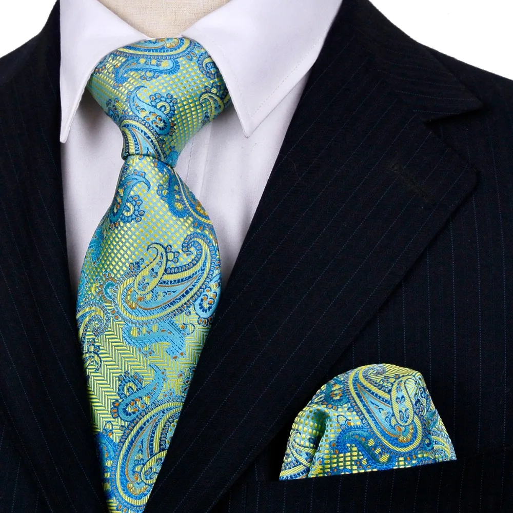 Набор галстуков Пейсли многоцветные мужские галстуки карманные квадратные 100%