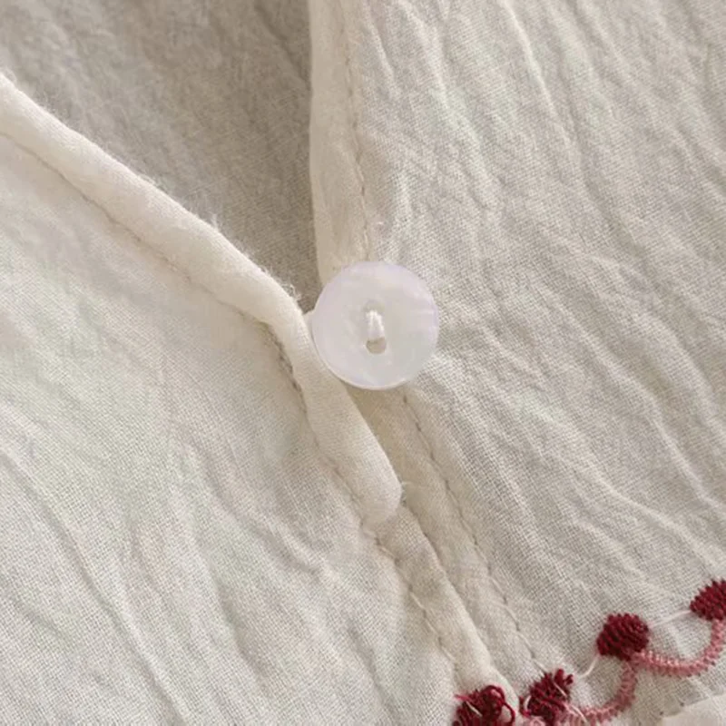 Винтаж Chic Цветочный Вышивка плиссированные топы, женские блузки Мода г. V средства ухода за кожей Шеи фонари рукавом дамы рубашки для мальчико
