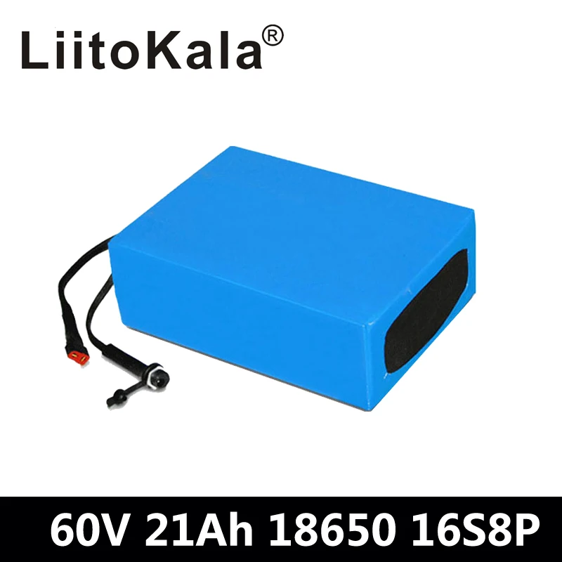 

LiitoKala 60V 1500W Lithium ion battery 60v 21ah electric bicycle battery 60V 20AH scooter battery with 30A BMS+67.2V 2A Charger