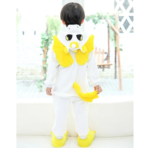 yellow Unicorn Kigurumi/зимняя Пижама для детей; Детский костюм с единорогом и животными из мультфильмов для девочек; комбинезон для мальчиков; одежда для сна; комбинезон для детей 4, 6, 8, 10, 12 лет - Цвет: yellow Unicorn