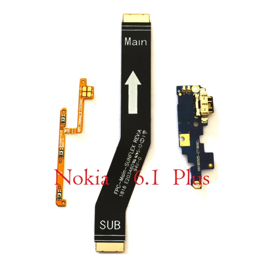 Шлейф с кнопкой регулировки громкости и разъемом для основной платы USB type C