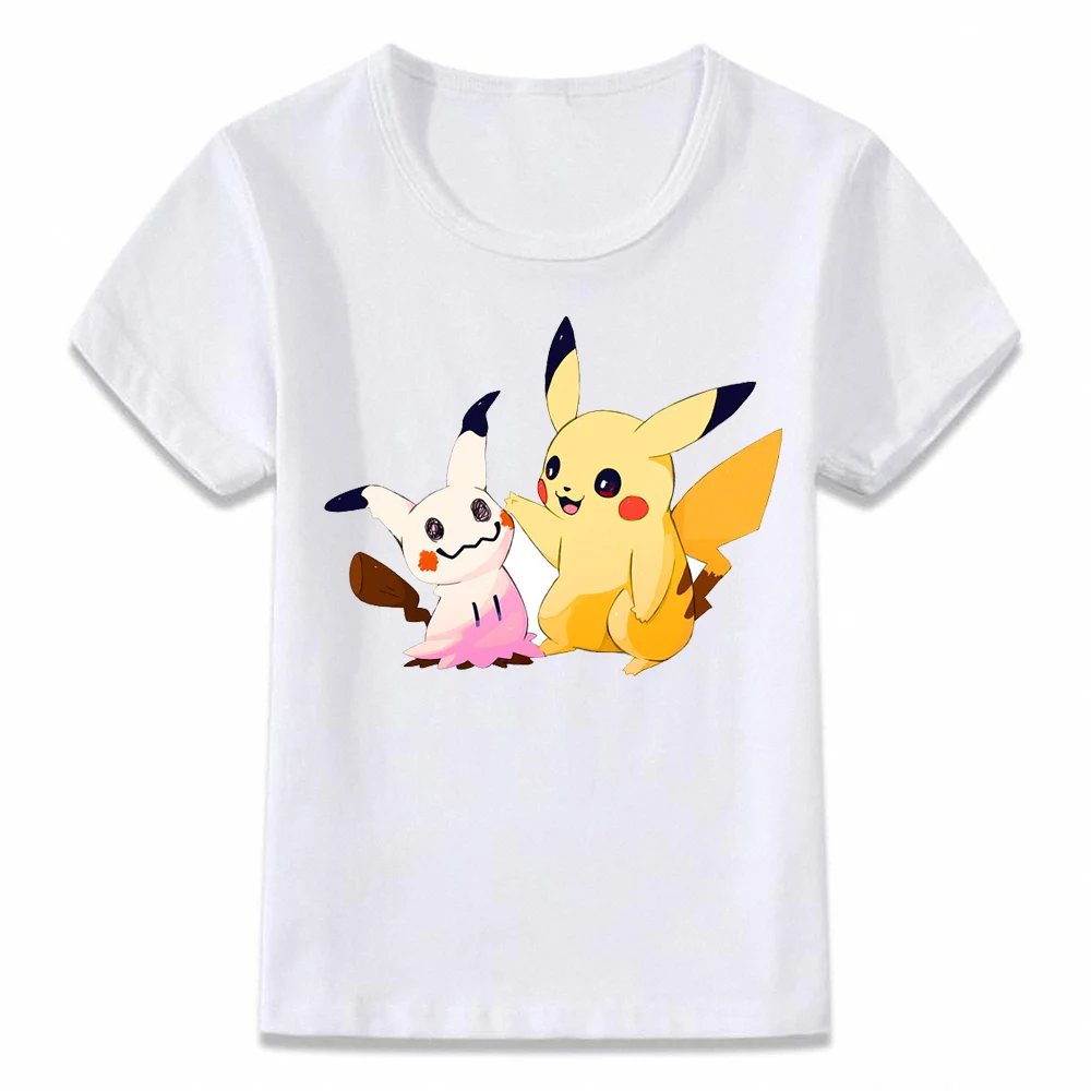 oal009d Kids Clothes T Shirt Matryoshka Pikachu Evolution Pichu Pokemon T-shirt for Boys and Girls Shirts Tee oal009 - Цвет: oal009d