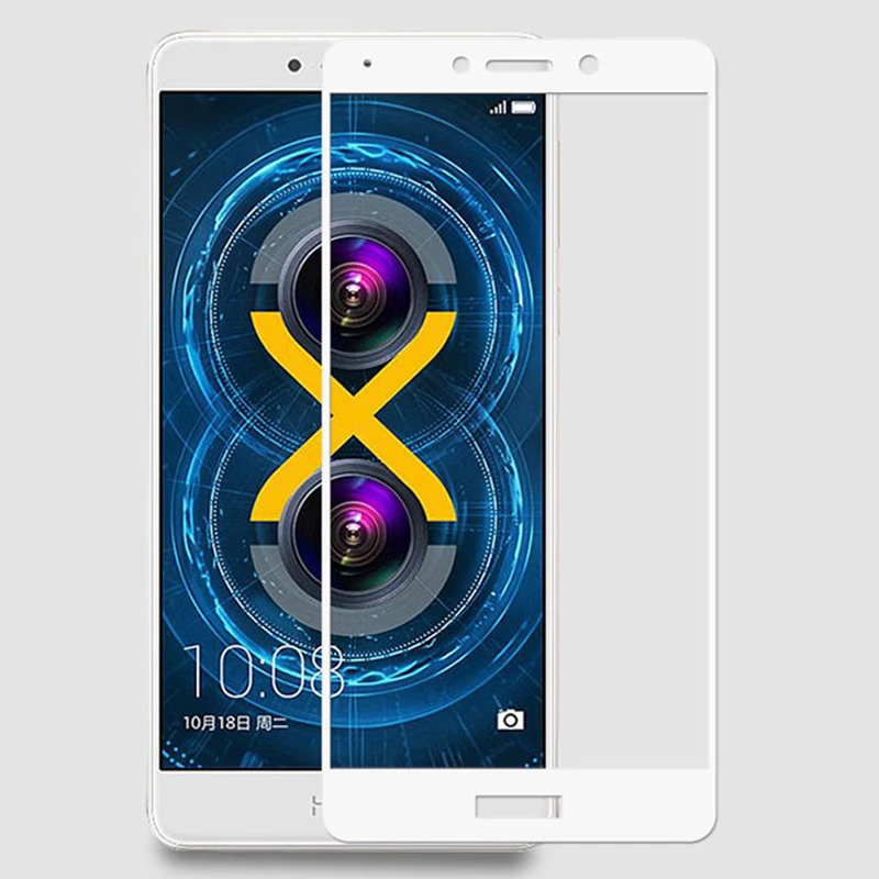 Закаленное стекло с полным покрытием клея для Huawei Honor 6X защита экрана защитная