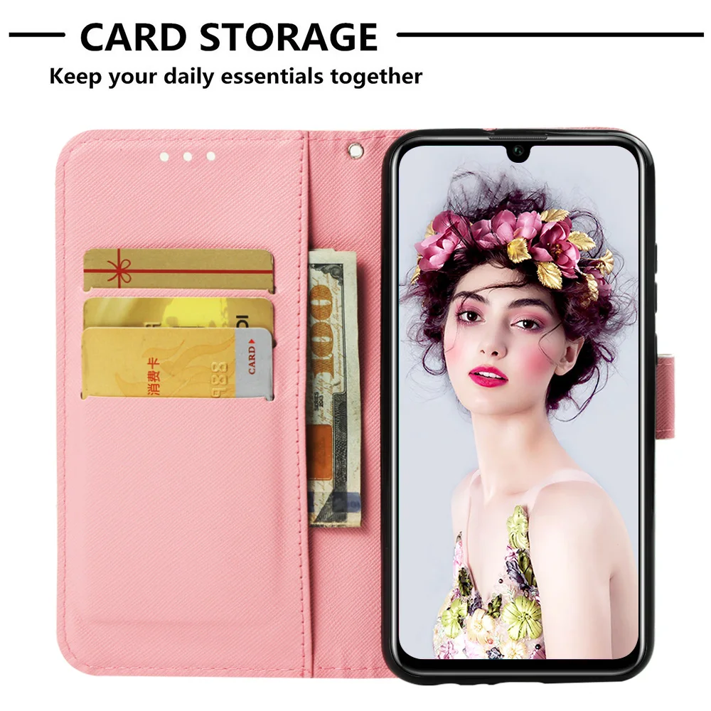 Чехол-книжка для Huawei P Smart Z Plus Y9 Prime 2019 2020 P30 P40 Pro Nova 3e 2i P9 Lite Mini Honor 9 10 10i 8A | Мобильные