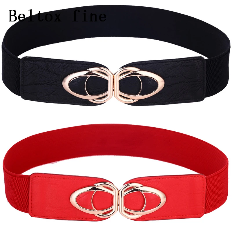 

2 шт. женский эластичный пояс-стрейч с сантиметровым орнаментом Дамский широкий пояс размера плюс