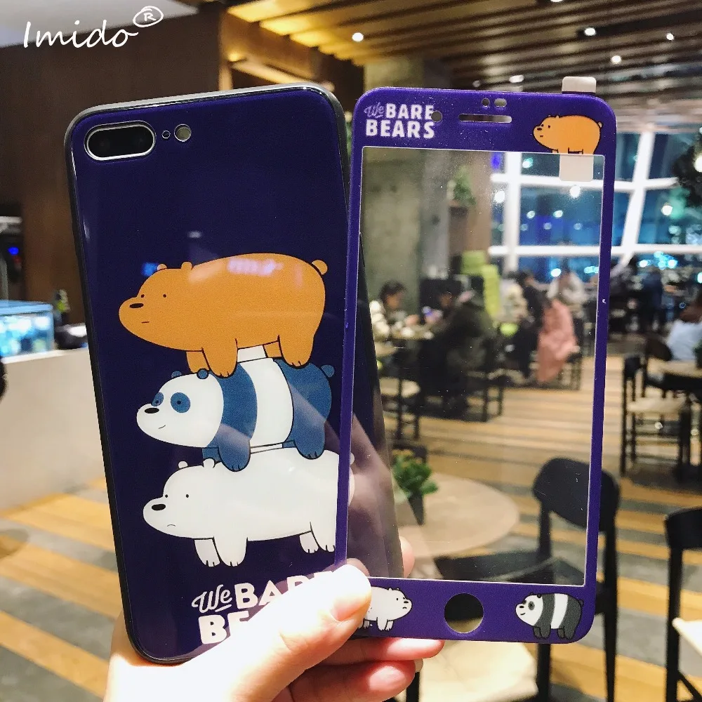 Горячая продажа панели телефона с рисунком + протектор экрана для IPhone X 6 S 7 8 Plus iPhone