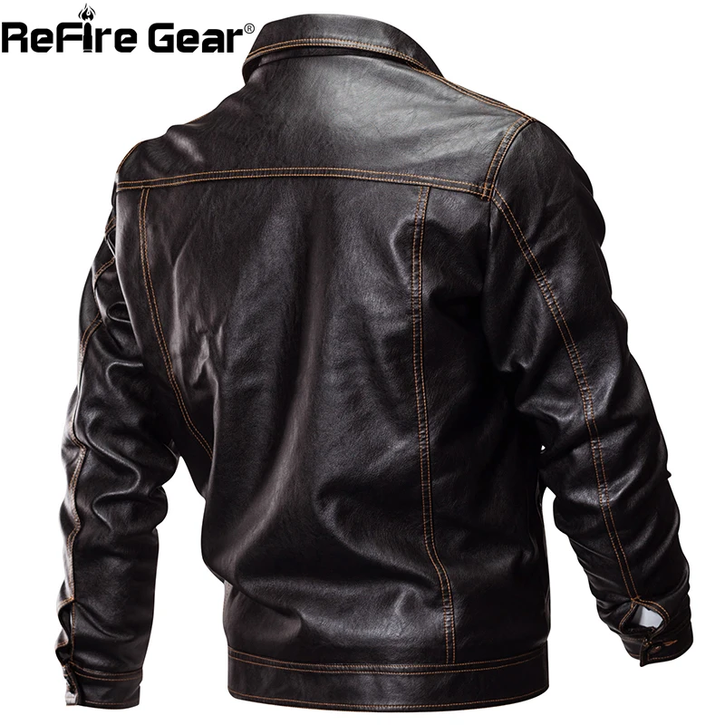 Refire gear зимняя куртка из искусственной кожи Мужская тактическая армейская куртка-бомбер теплая военная куртка-пилот Толстая шерстяная подкладка мотоциклетная куртка