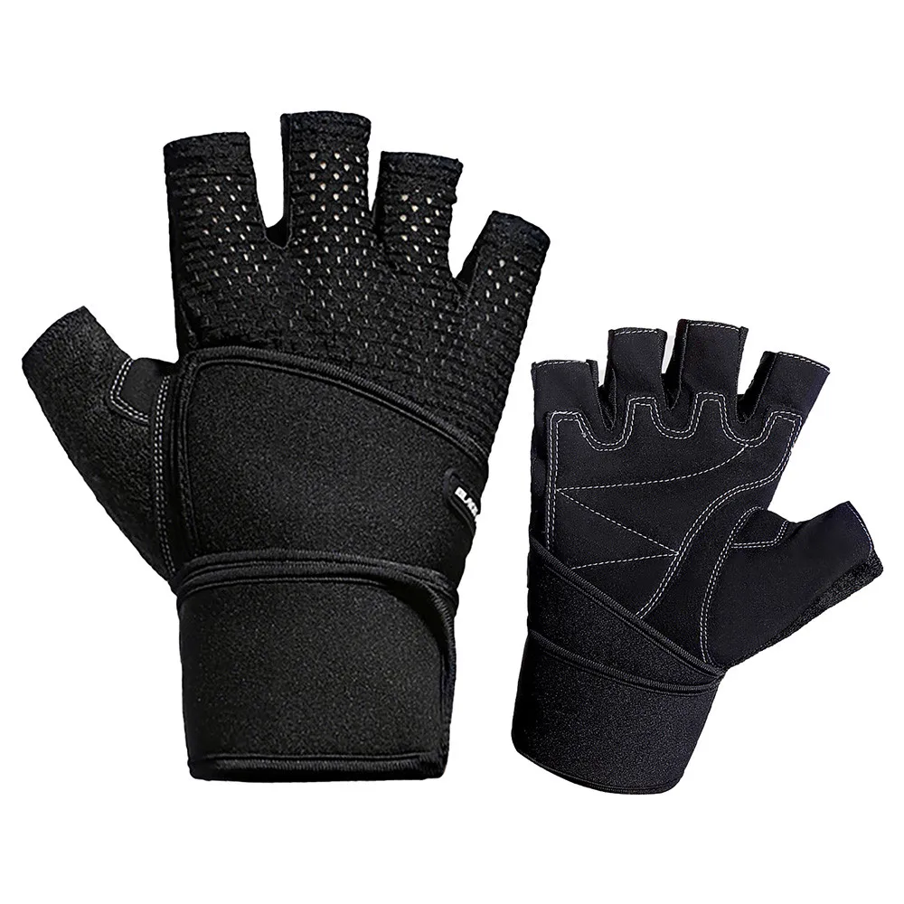 Cycling Anti-slip Anti-sweat Men Women Half Finger Gloves Breathable Anti-shock Sports Gloves MTB Bike Bicycle Glove L XL