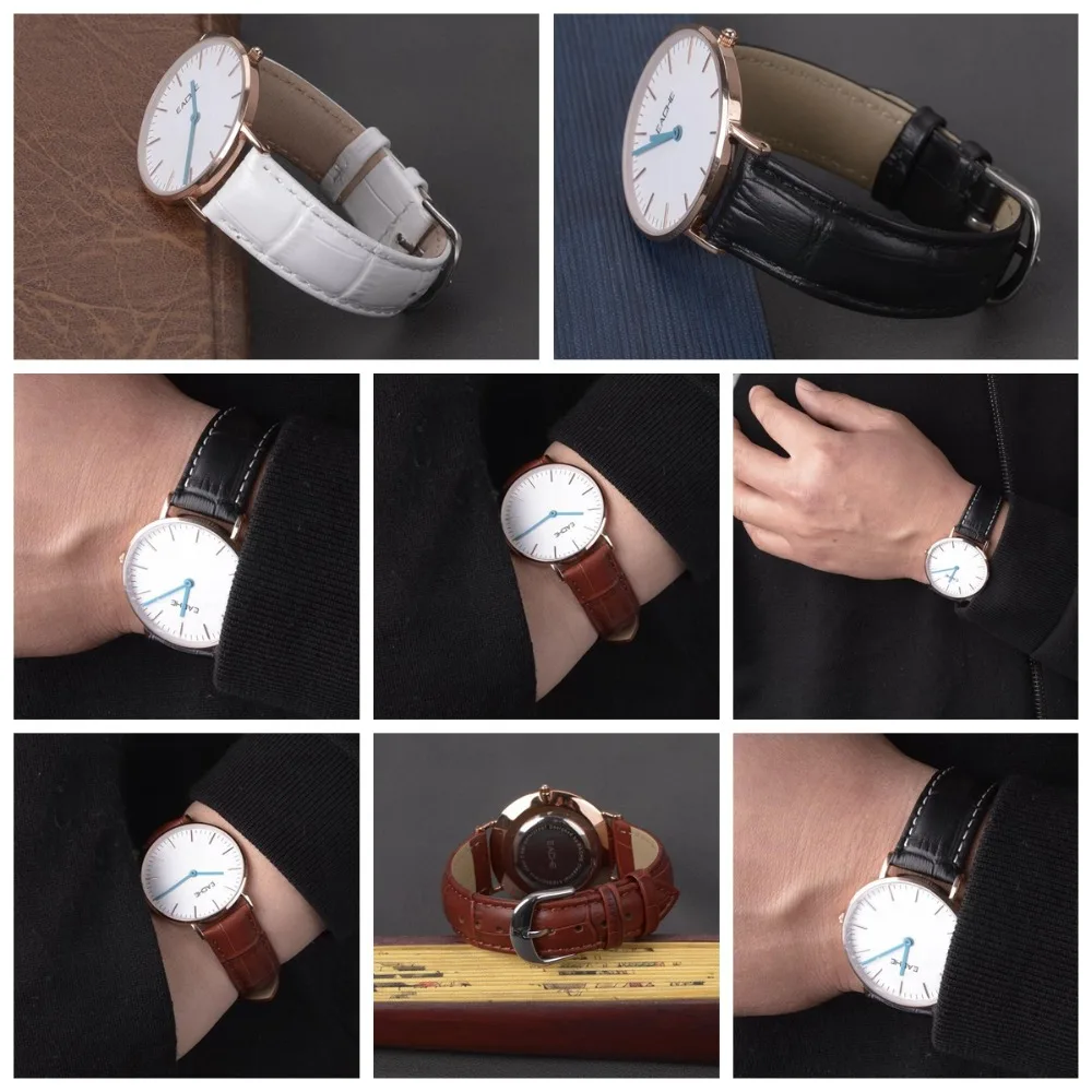 Классический ремешок для часов из натуральной кожи 18 мм 20 22 24 мм|leather watchband|watch