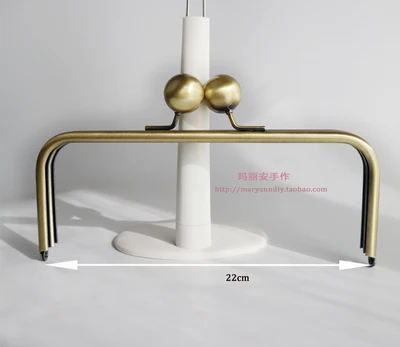 antique brass 22X9 см большой шар застежка 25 мм DIY античная латунь металлический кошелек рамка кольцо поцелуй застежка ручка для сумки ремесло сумка для изготовления Кошелек клип - Цвет: antique brass