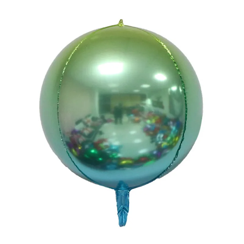 Gradient Blue 10 шт. 22 дюйма 4D диско алюминиевый гелиевый шарик из фольги круглый градиент металлический объемный шар День Рождения Вечеринка свадебные украшения - Цвет: Gradient Blue