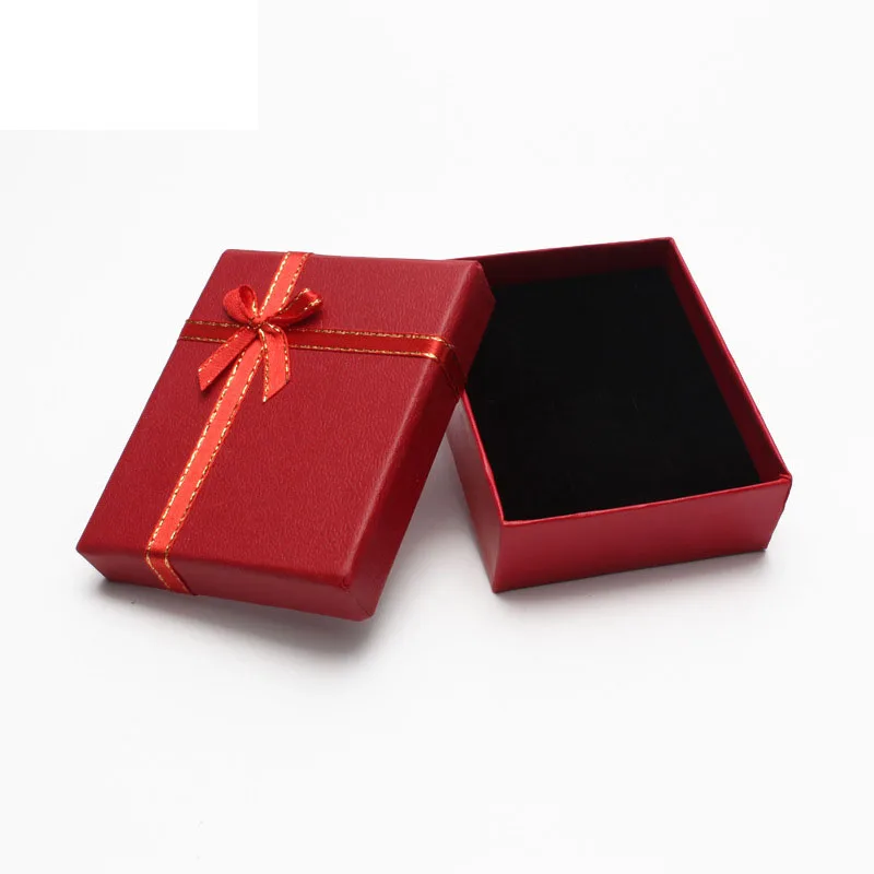 

Silver Gold Pearl Paper Jewelry Box Ring Stud Earrings Necklace Set Box Jewelry Gift Packaging Tray Gifts Packaging 7x9x3cm