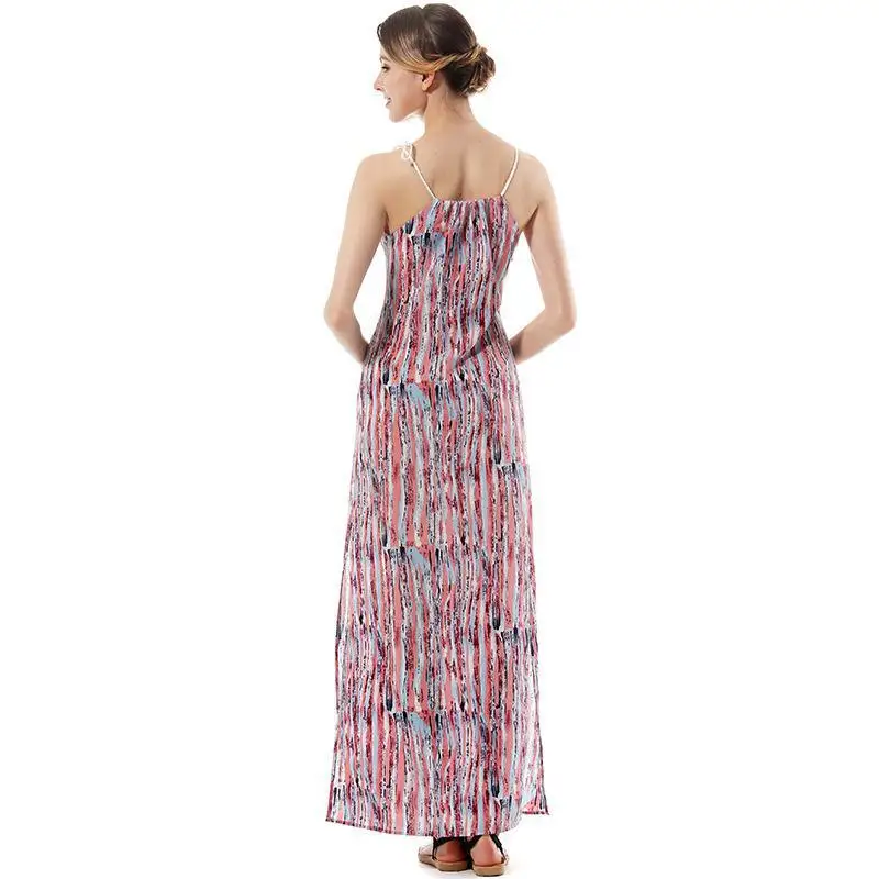 Новое модное летнее платье 2018 Симпатичные Цветочный принт в богемном стиле