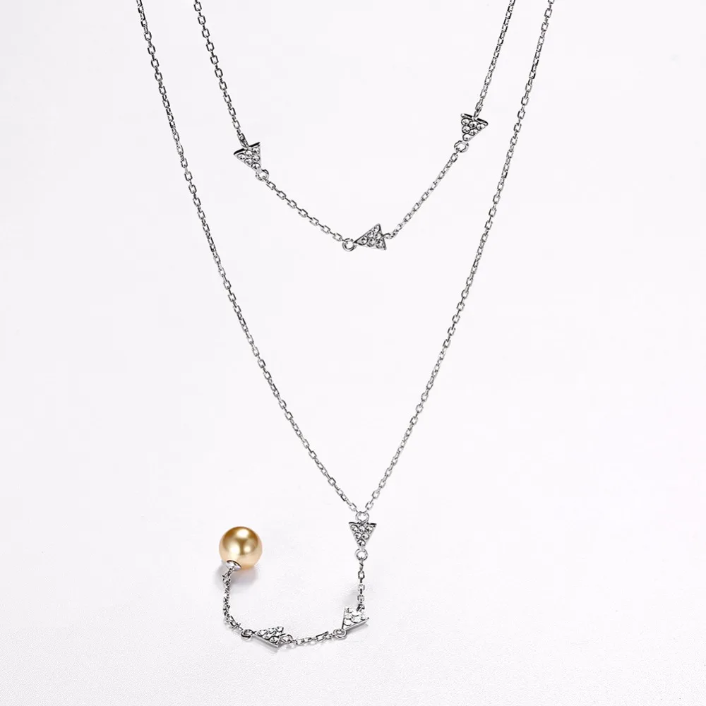 Цепочка с подвеской жемчугом 925|Ожерелья| |