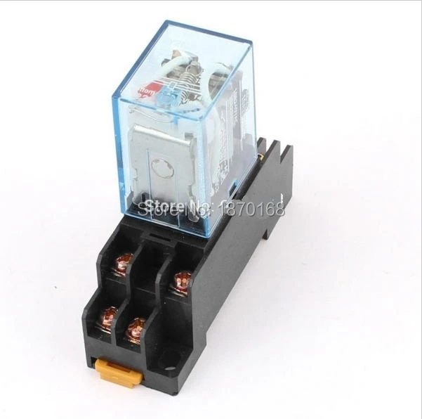 Стандартное реле спирали переменного тока 12 В DPDT 8 Pin 5A 240VAC/28VDC w Socket Base by friend |