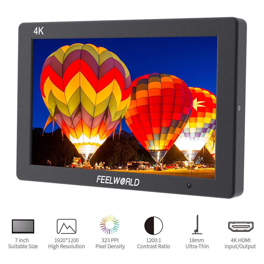 7-дюймовый монитор камеры Feelworld T7 1920x120 0 LCD IPS Full HD 4K-HDMI портативный полевой |