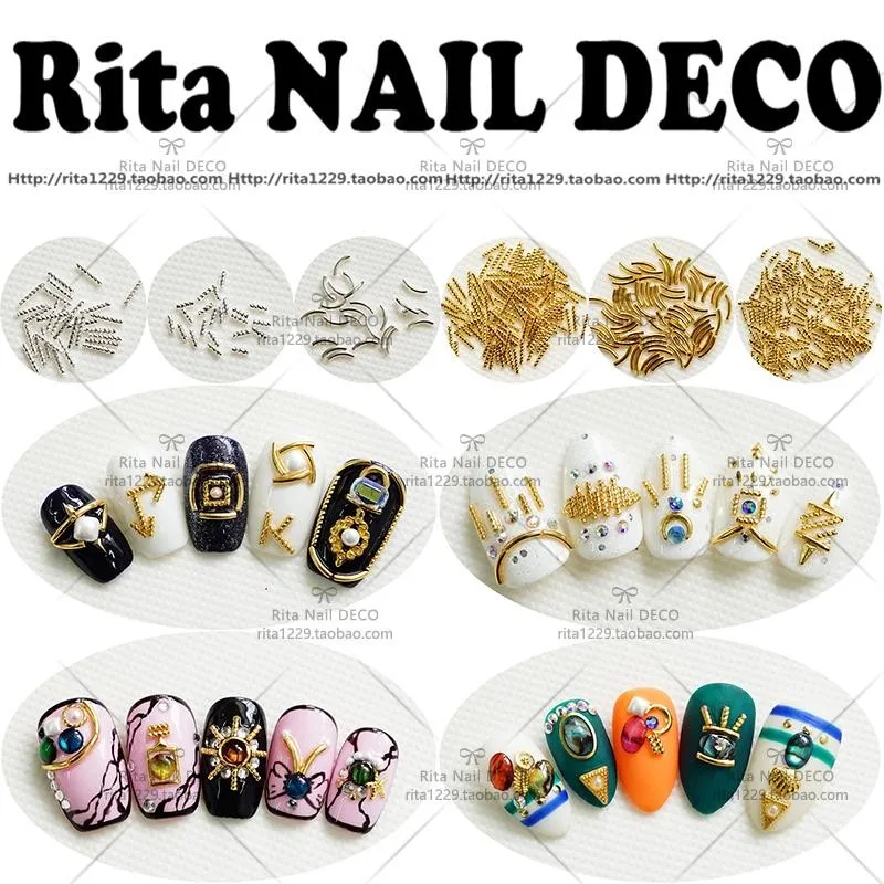 100 _ японские мини спиральные металлические стержни с рисунком заклепки шпильки