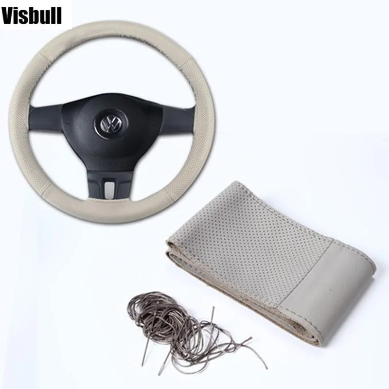 Visbullr чехол рулевого колеса автомобиля из искусственной кожи/DIY оплетка руля авто