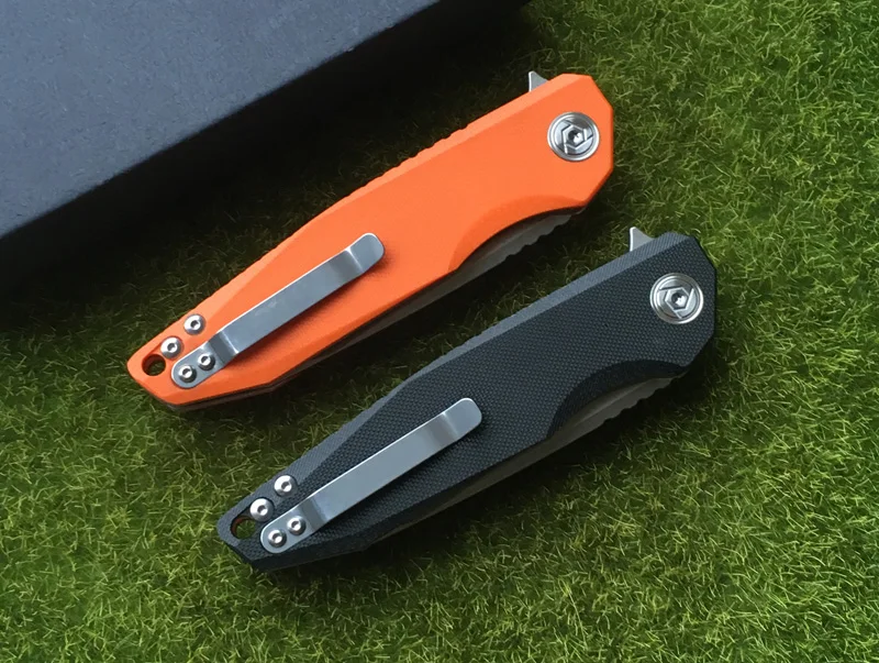 

CH3004-G10 new original design Flipper folding knife D2 knife ball bearing G10 + steel handle camping fruit knife EDC tools