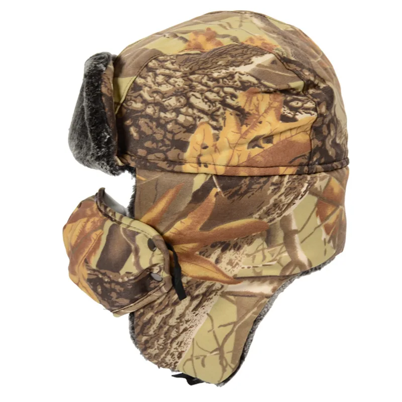 

Men Women Winter Keep Warm Hat Hunting Caps Windproof Ski Snowboard Hat Outdoor Bionic Thermal Camouflage Hiking Fishing Hat Cap