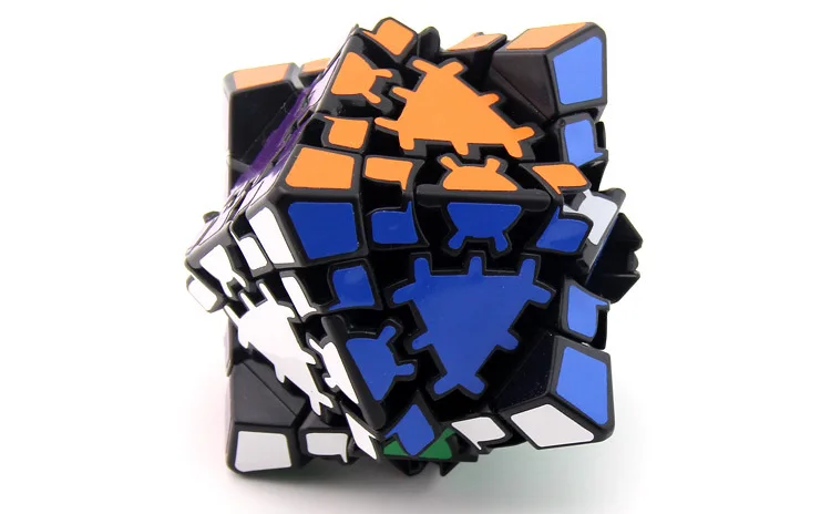 Lan lan gear octohedron полностью наклеенный черный куб головоломка черная идея подарка