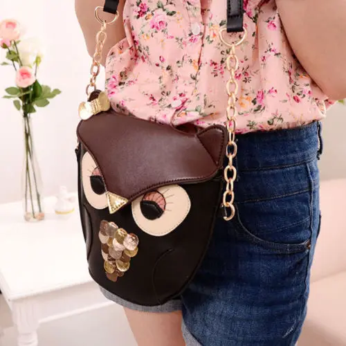 Женский кошелек через плечо с принтом совы сумка мессенджер|shoulder bags|messenger baghandbag