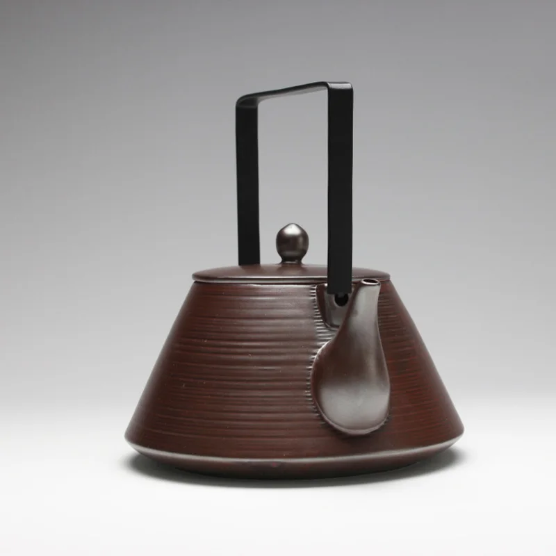 Goofanser A Fine Ceramic Pot With High Temperature And Boiling Tea Mushroom Is Red/Black | Дом и сад