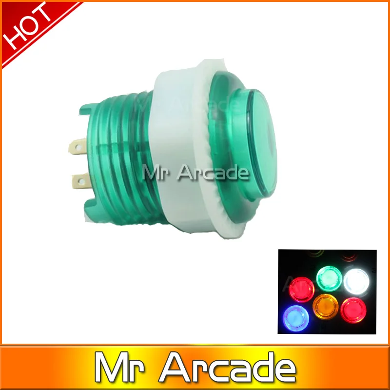 Светодиодная аркадная кнопка с микропереключателем для KOF PS4 24 мм 5 В|arcade push button|led