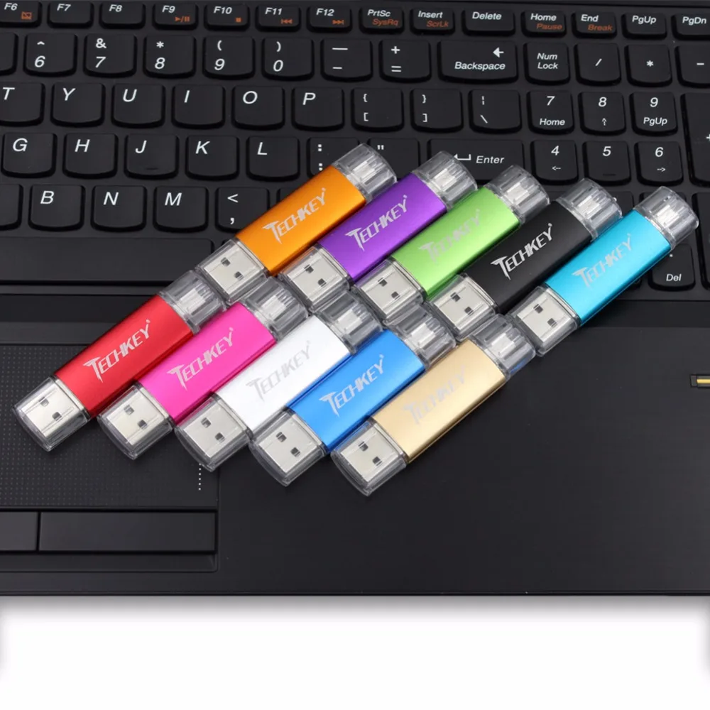 Новинка TECHKEY OTG usb 2 0 32gb флеш накопитель 64gb 16gb memoria cel в подарок для samsung mobile|usb 2.0 32gb|32gb