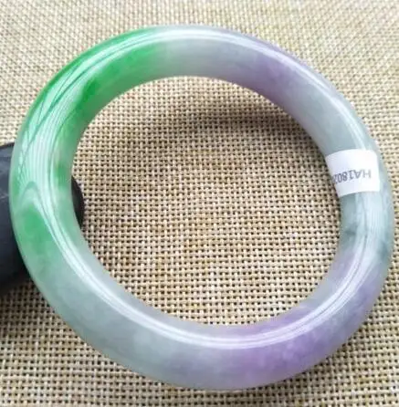 Сертифицированный браслет класса а с натуральным лавандовым и зеленым жадеитом