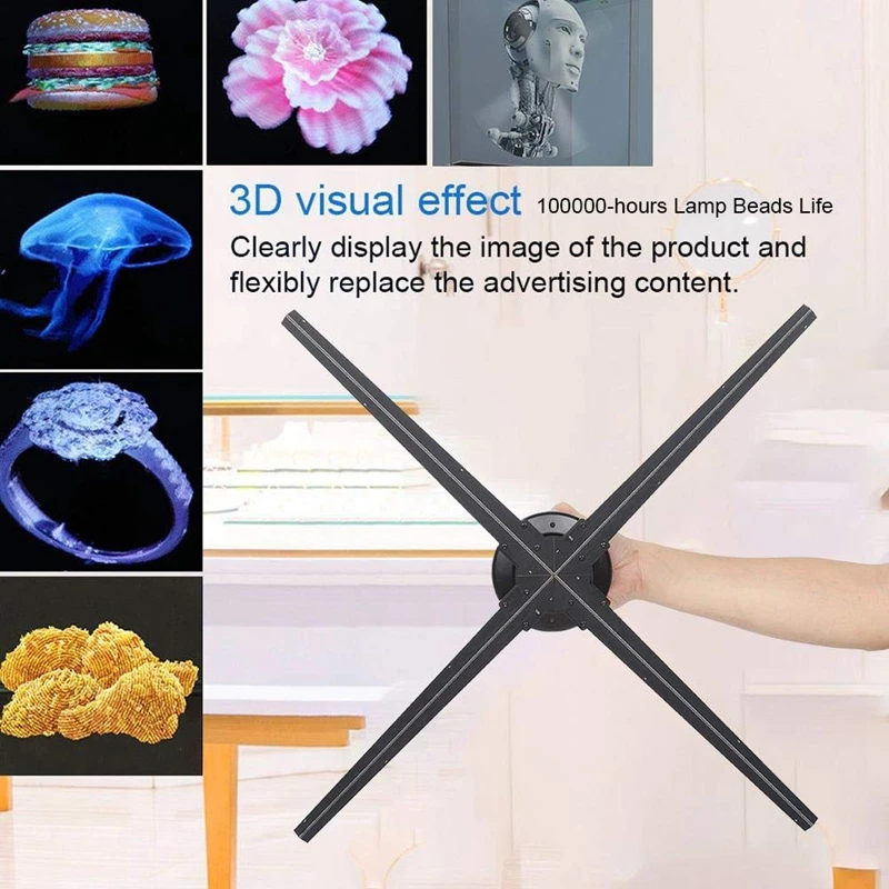 

New 70cm 3d hologram led fan projector holographic advertising display