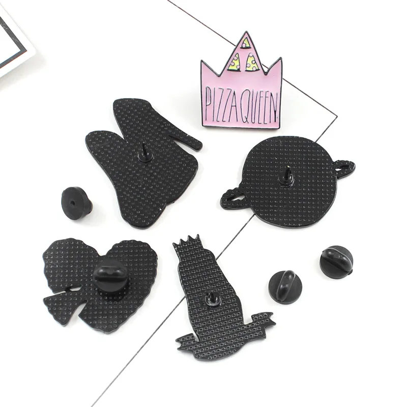 Cartoon Pink Cute Sweety Princess Crown High-heeled Food Pizza Loving Brooch Queen Girl's Gifts Brooches For Kids Jewelry | Украшения и