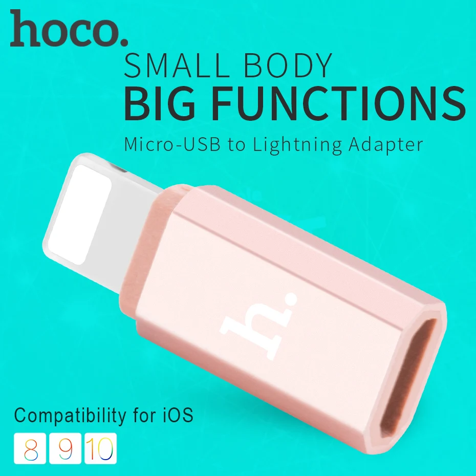 НОСО Адаптер Micro USB Мама для Apple Lightning 8pin Папа Конвертер Зарядка Синхронизация