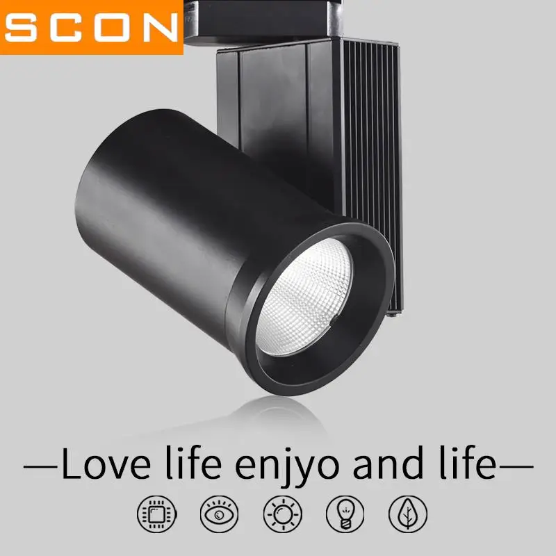 

SCON AC220V LED Track lamp 24W/40W Spotlight modern style natural light Clothing store commercial concourse indoor lighting