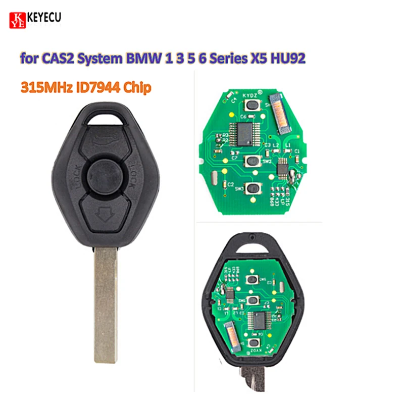 KEYECU смарт-телефон модель CAS2 Система ID46 PCF7942 315 МГц для BMW 1 3 5 6 серии - Цена: 1014.57