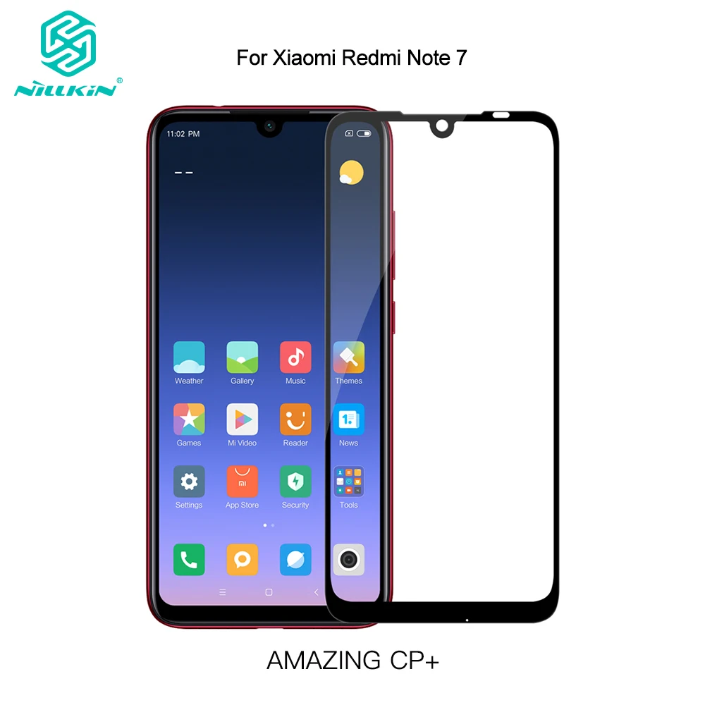 Закаленное стекло Nillkin для Xiaomi Redmi Note 7 Защита экрана для Redmi Note7 защитная пленка CP+ Полное Покрытие 2.5D HD 6,3"