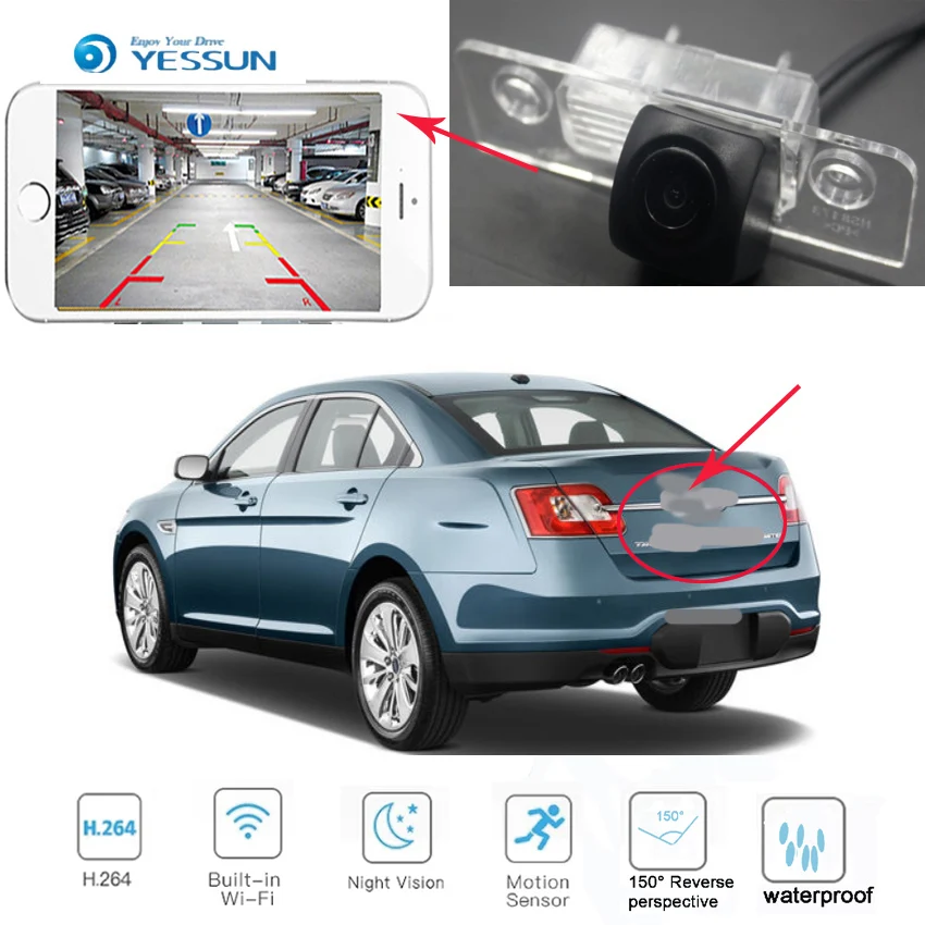YESSUN Ariival для Ford Taurus 2008~ CCD HD ночное видение Обратный камера резервного копирования заднего вида беспроводной