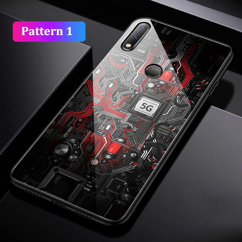 Чехол GFAITH Для Zenfone Max Pro M2 ZB631KL версия проводника закаленное стекло для Asus Zenfone Max Pro M1 ZB601KL ZB602KL - Цвет: Pattern 1