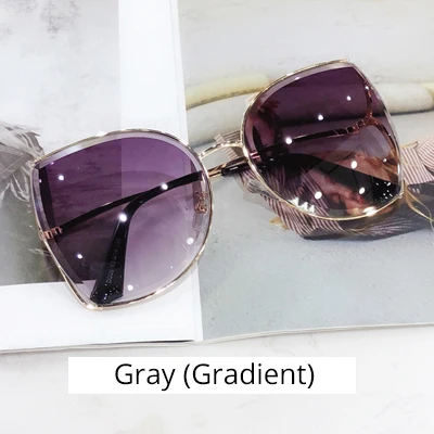 Gray Gradient Ralferty элегантные женские крупные солнцезащитные очки брендовые дизайнерские серые градиентные Оттенки для женщин Шикарные очки Oculos M006 - Цвет линз: Gray Gradient