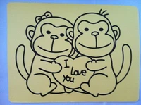 Customized design 20x28cm yellow sticker card for sand art