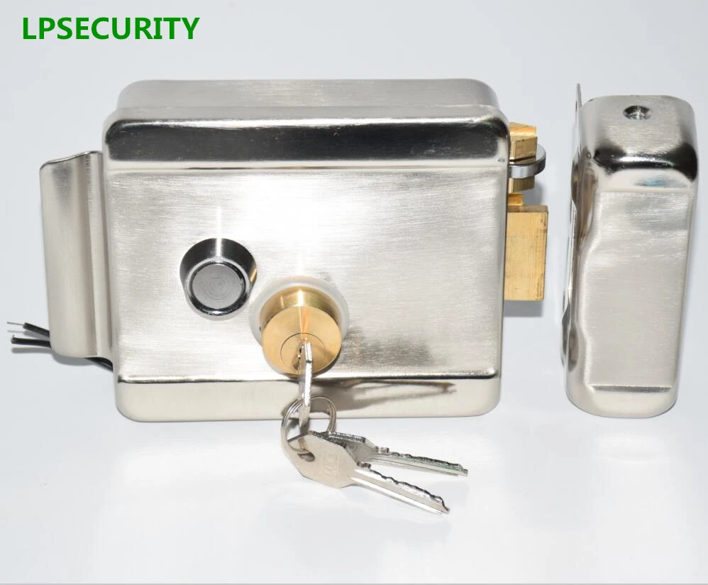 LPSECURITY ворота Электрический дверной замок с 2 пультами дистанционного управления 12 В DC силовой трансформатор для доступа система безопасности