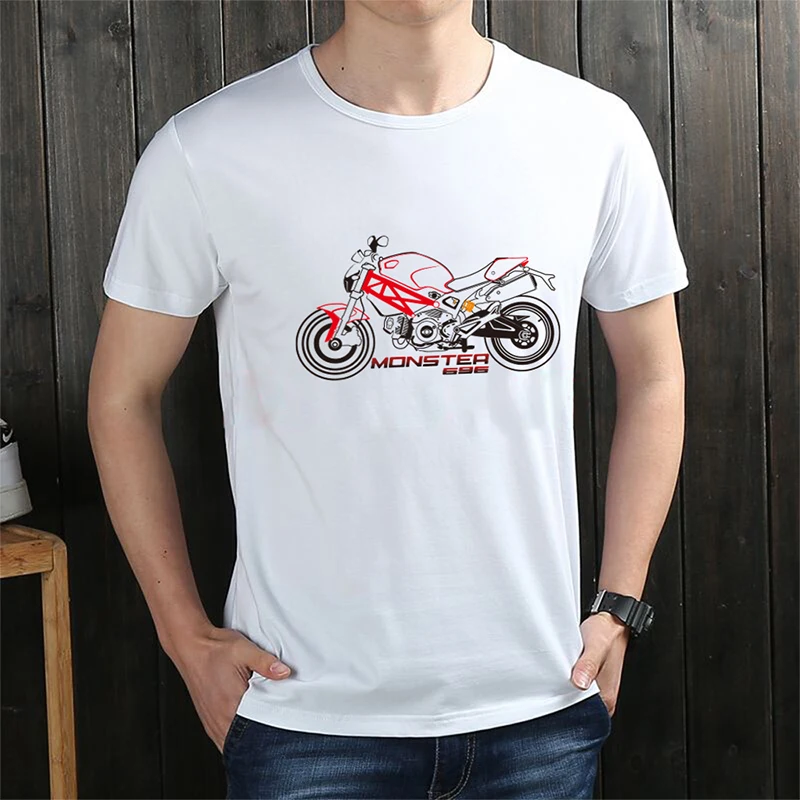 KODASKIN Motorcycle tshirt Tee Shirts Men Tops &amp Tees T-shirt for Ducati Motorbike Monster 696 |
