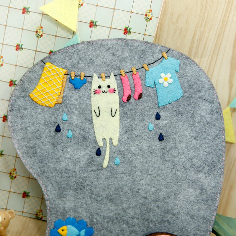 Ручной работы ручная работа Мышь коврик швейная ткань арт шитье защита запястья