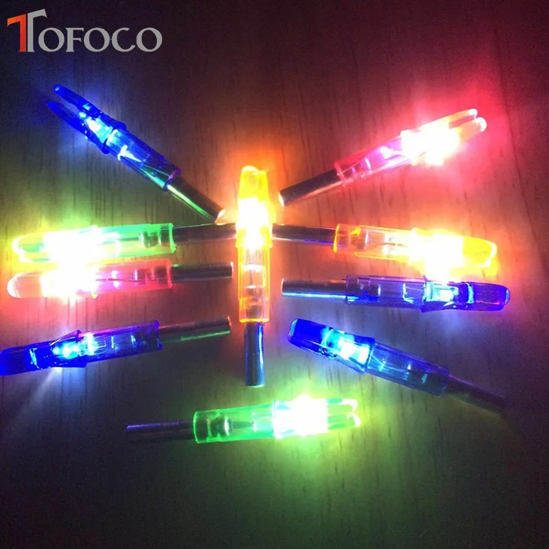 TOFOCO 3 шт. ручная светящаяся стрельба из лука светодиодная освещенная стрелка Nocks