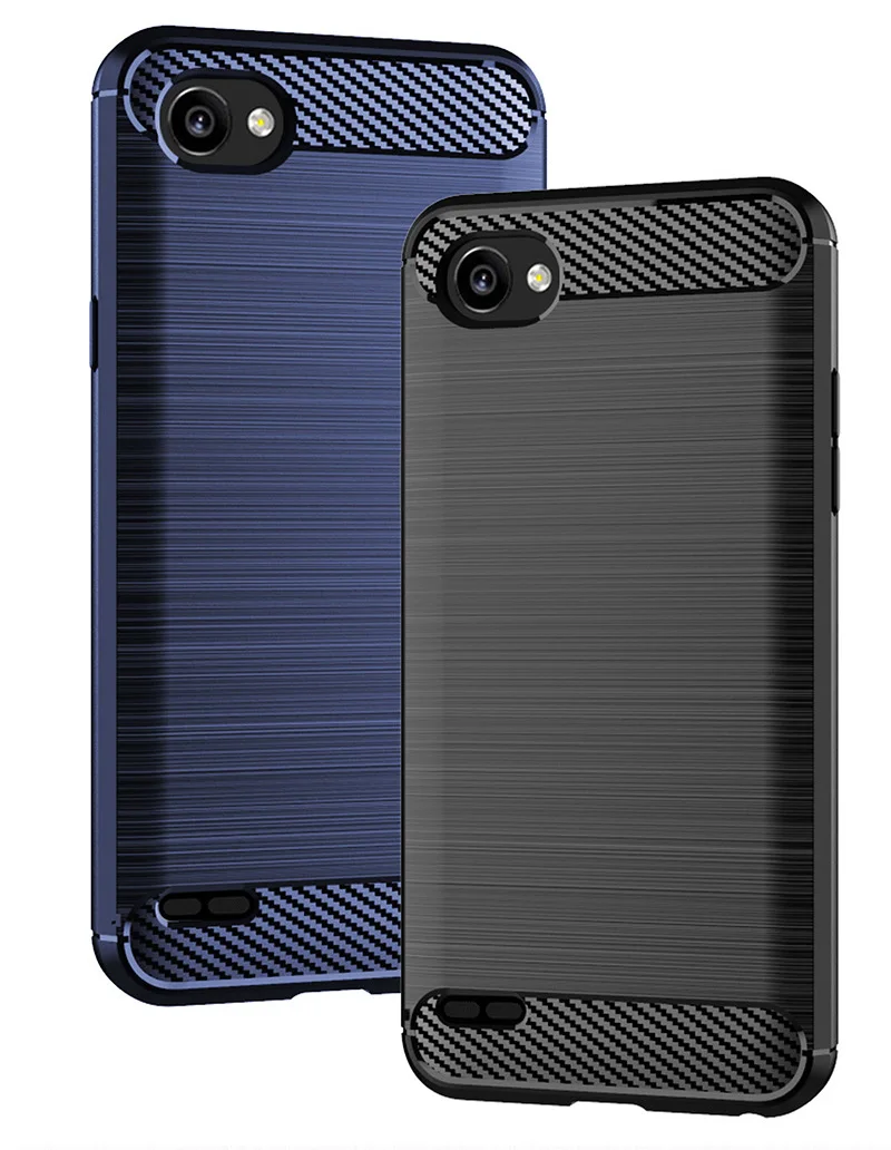 Rugged Armor with Resilient Shock Absorption and Carbon Fiber Design protective case for LG Q6/LG G6 Mini/LG Q6 Plus/LG Q6+ |