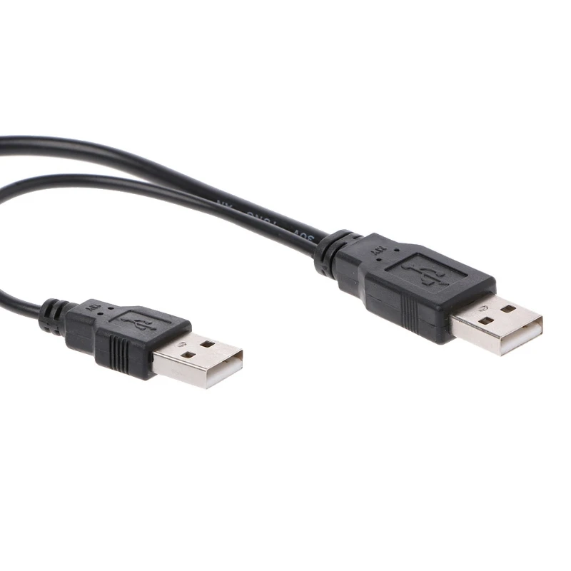 Черный USB 2 0 Тип A папа мини Y сплиттер силовой кабель для передачи данных