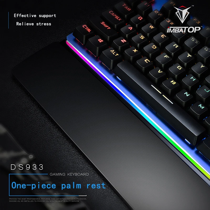 DS933 профессиональная механическая клавиатура RGB подсветка Водонепроницаемая