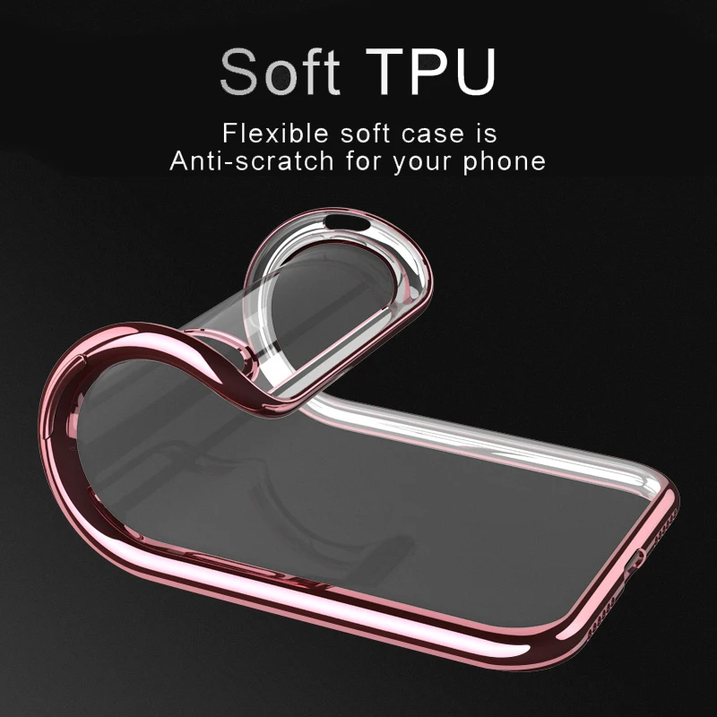 RAXFLY Bright Frame Soft Phone Cases For iPhone X Case 10 Full Edge Ultra Thin Silicone Cover Capinhas |