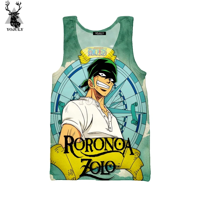 YOJULY 3D печатная Мужская и женская японская аниме цельная Roronoa Zoro Повседневная