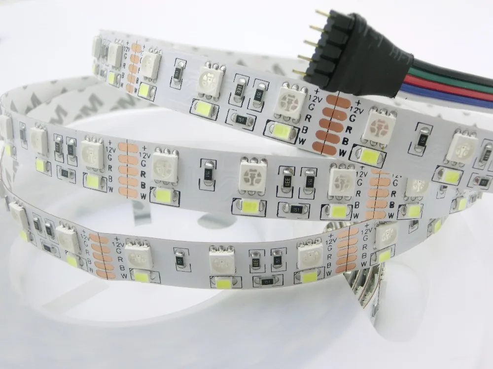 Двухрядная Светодиодная лента RGBW 5050 RGB + 2835 белый/теплый белый 12 В постоянного